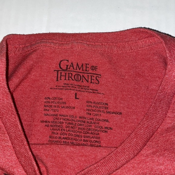 Game Of Thrones Large Distressed Graphic Short Sleeve Tee Shirt - Picture 2 of 5